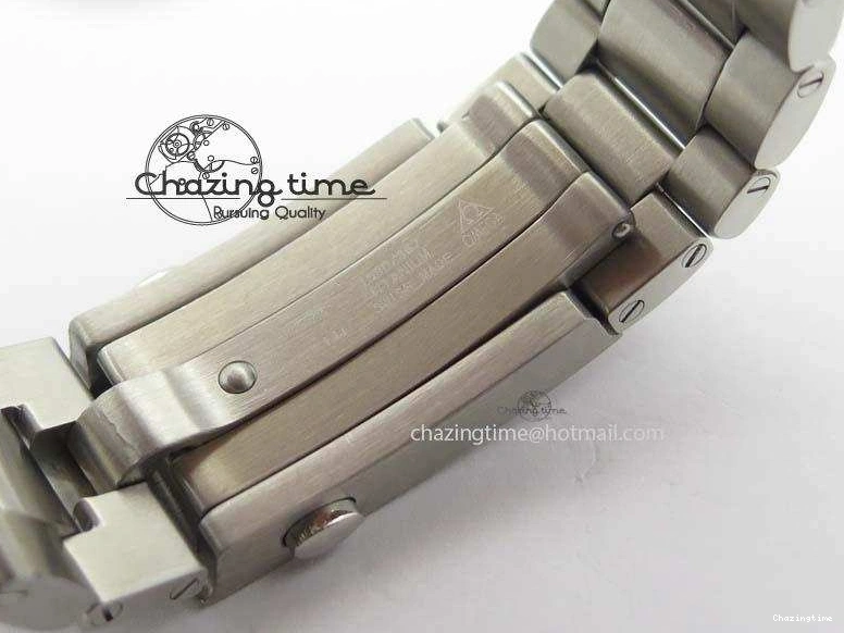 0413 Sustainable Planet Ocean Master Chronometer Chrono SS OM 1:1 Best Edition Black Dial On SS Bracelet A 8179